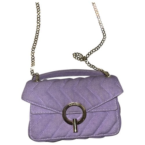 Pre-owned Sandro Yza Cloth Crossbody Bag In Purple