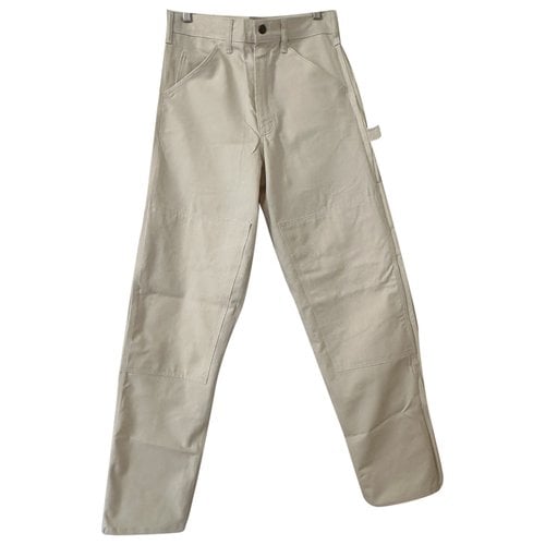 Pre-owned Stan Ray Trousers In Ecru
