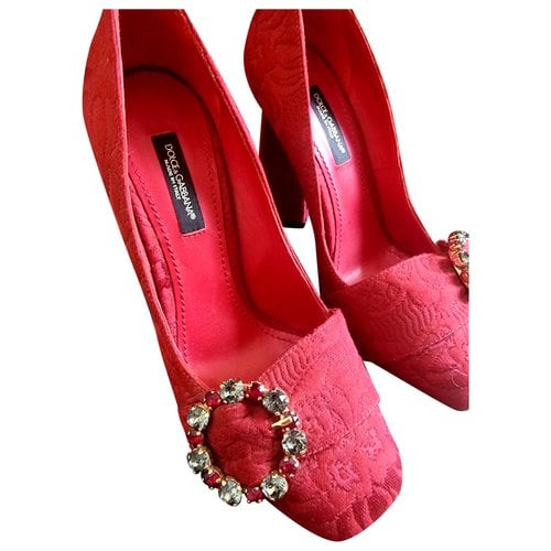 Pre-owned Dolce & Gabbana Taormina Sandal In Red