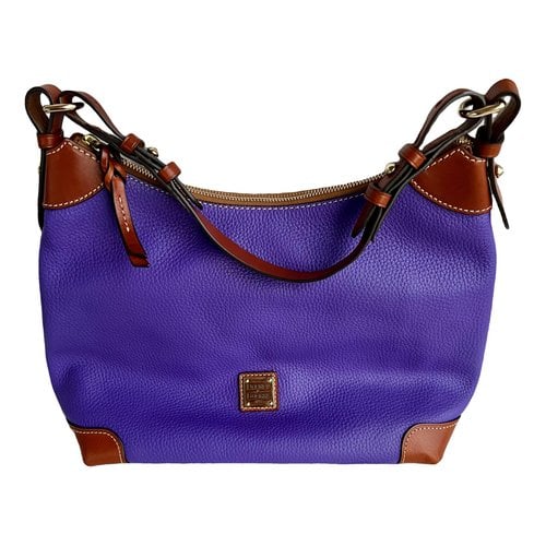 Pre-owned Dooney & Bourke Leather Handbag In Purple