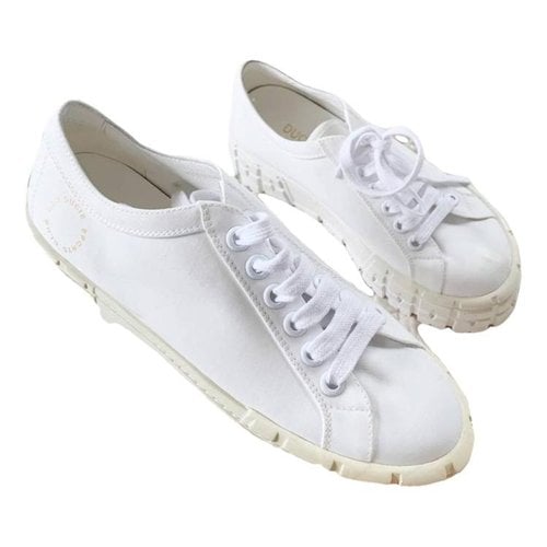 Pre-owned Ducie Cloth Trainers In White