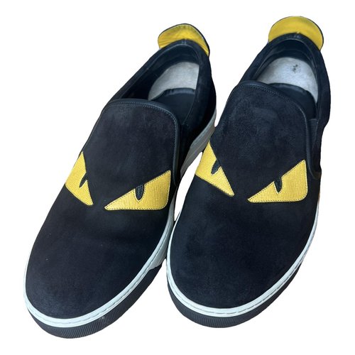 Pre-owned Fendi Low Trainers In Black