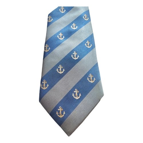 Pre-owned Burberry Silk Tie In Blue