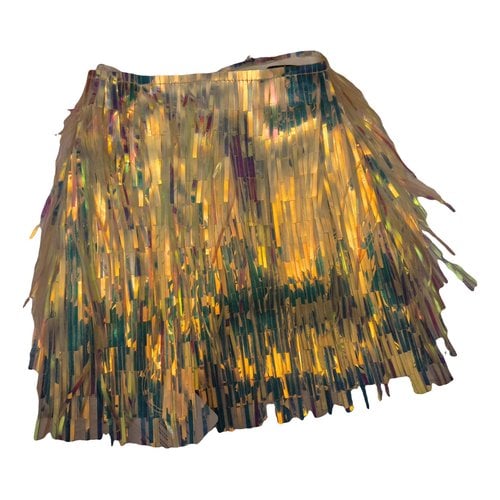 Pre-owned Dolce & Gabbana Mini Skirt In Metallic
