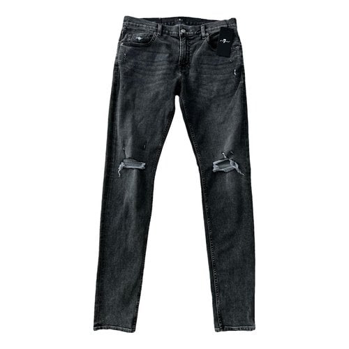 Pre-owned 7 For All Mankind Slim Jean In Black