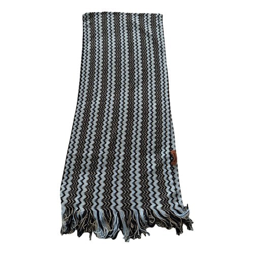 Pre-owned Missoni Wool Stole In Turquoise