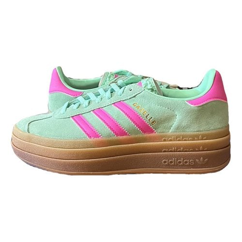 Pre-owned Adidas Originals Gazelle Leather Trainers In Green
