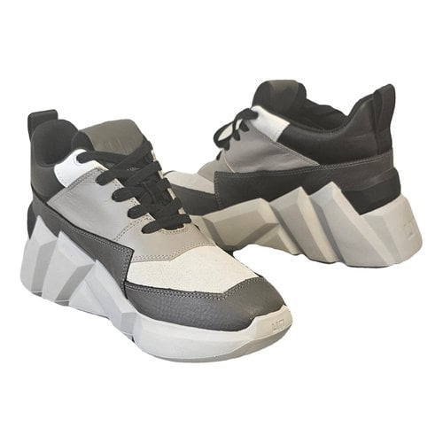 Pre-owned United Nude Leather Trainers In Grey