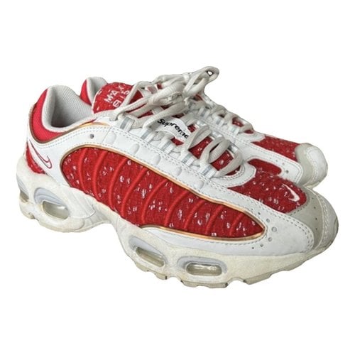 Pre-owned Nike X Supreme Air Max Tailwind 4 Tweed Trainers In Red