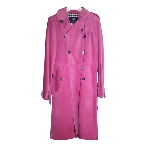 Pre-owned Burberry Kensington Cashmere Trench Coat In Pink