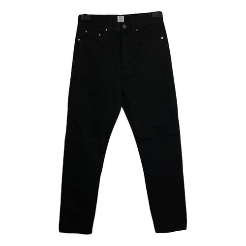Pre-owned Totême Ease Straight Jeans In Black