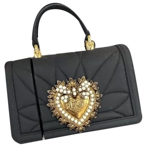 Pre-owned Dolce & Gabbana Devotion Mini Bag In Black