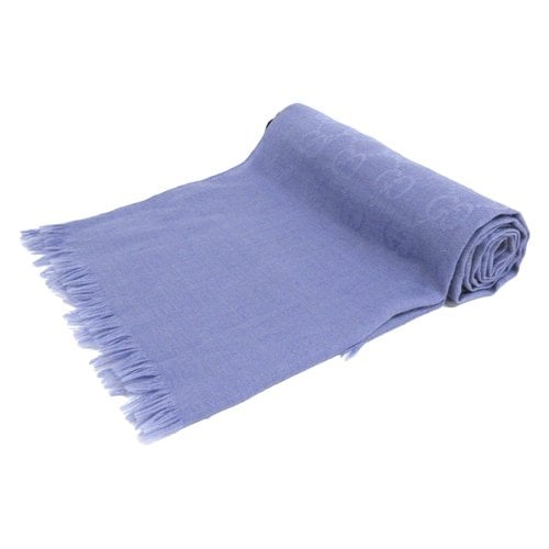 Pre-owned Gucci Wool Stole In Purple