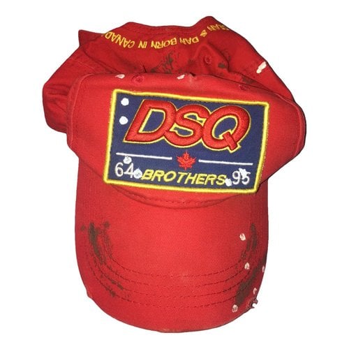 Pre-owned Dsquared2 Cloth Hat In Red