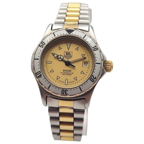 Pre-owned Tag Heuer Aquaracer Watch In Gold