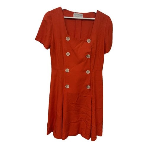 Pre-owned Gio' Guerreri Linen Mini Dress In Red