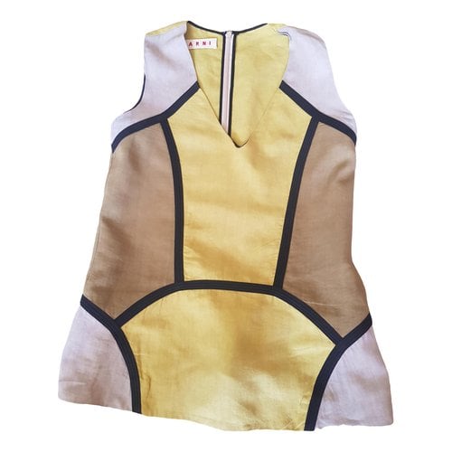 Pre-owned Marni Linen Tunic In Yellow
