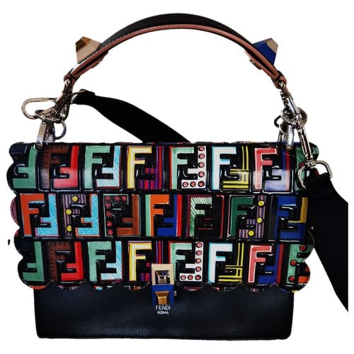 Pre-owned Fendi Kan I Leather Handbag In Multicolour