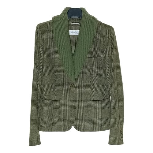 Pre-owned Max Mara Wool Blazer In Green