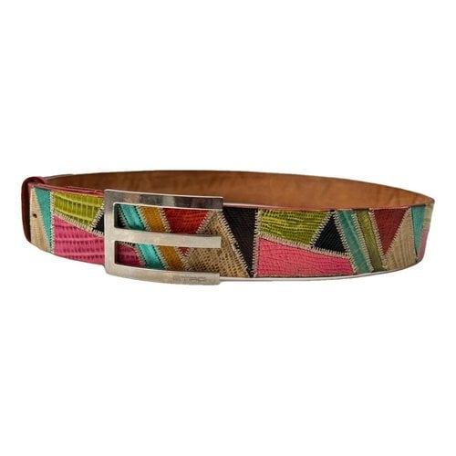 Pre-owned Etro Leather Belt In Multicolour