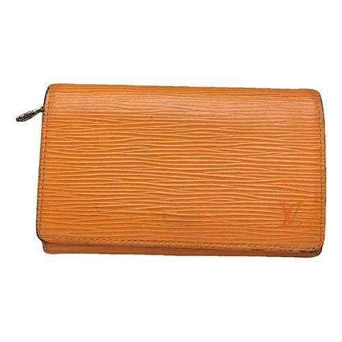 Pre-owned Louis Vuitton Twist Leather Wallet In Orange