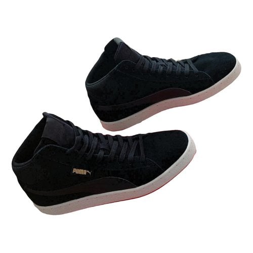 Pre-owned Puma High Trainers In Black