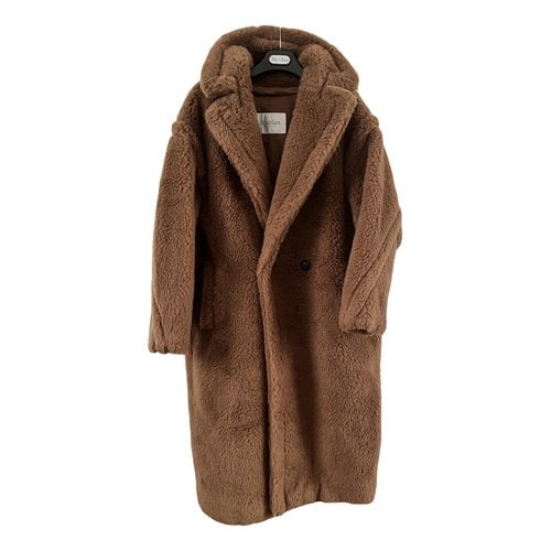 Pre-owned Max Mara Teddy Bear Icon Wool Coat In Brown