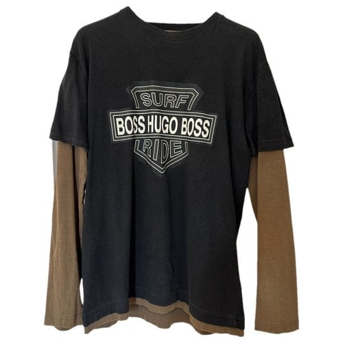 Pre-owned Hugo Boss T-shirt In Black