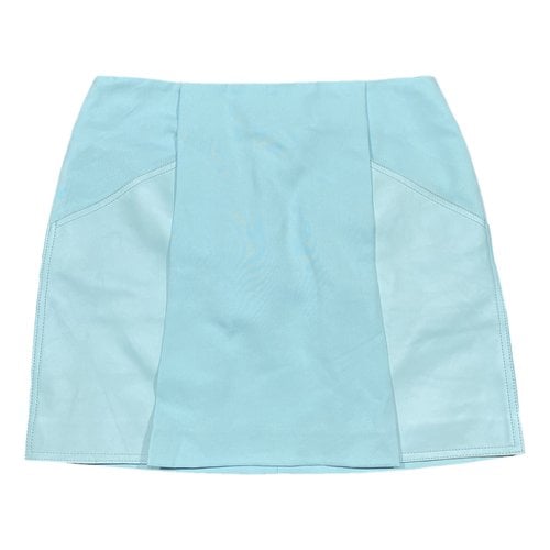 Pre-owned 3.1 Phillip Lim / フィリップ リム Leather Mini Skirt In Blue