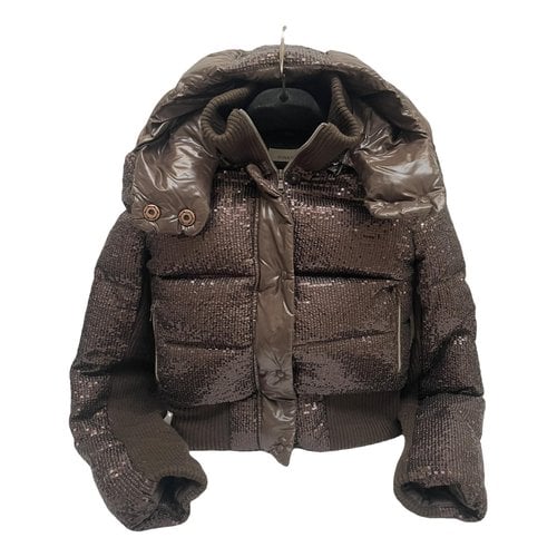 Pre-owned Pinko Puffer In Brown