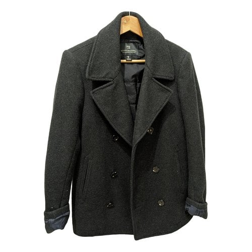 Pre-owned Scotch And Soda Wool Coat In Black