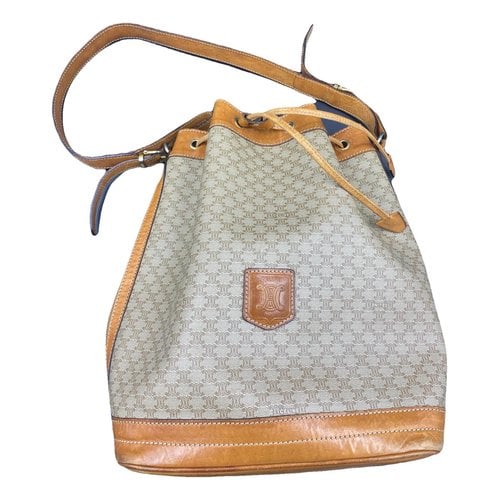 Pre-owned Celine Sac Seau Leather Crossbody Bag In Camel