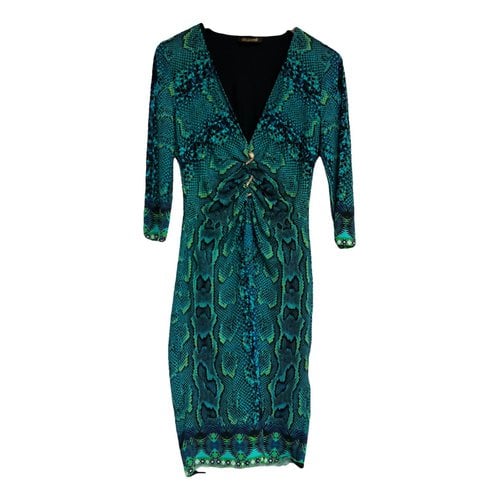 Pre-owned Roberto Cavalli Mid-length Dress In Turquoise