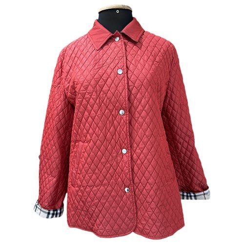 Pre-owned Burberry Biker Jacket In Red
