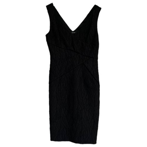 Pre-owned Versace Wool Mini Dress In Black