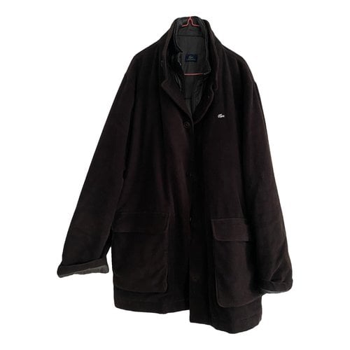 Pre-owned Lacoste Peacoat In Brown