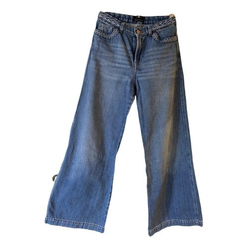 Pre-owned 7 For All Mankind Large Jeans In Blue