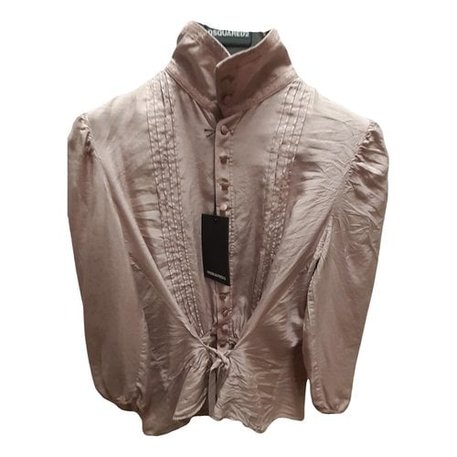 Pre-owned Dsquared2 Silk Blouse In Pink