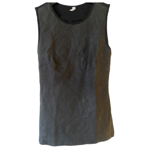 Pre-owned L Agence Leather Vest In Black