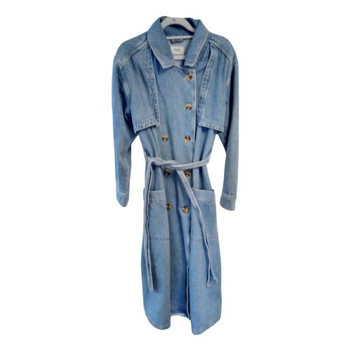 Pre-owned Hush Trench Coat In Blue