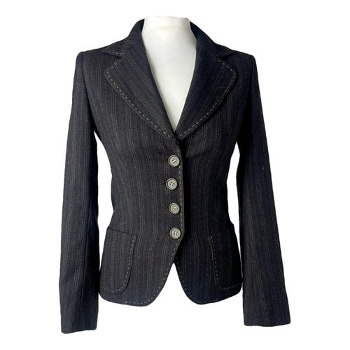 Pre-owned Max & Co Wool Blazer In Anthracite