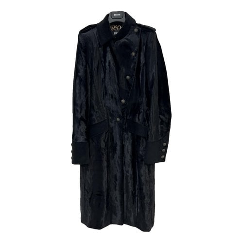 Pre-owned Just Cavalli Velvet Coat In Black
