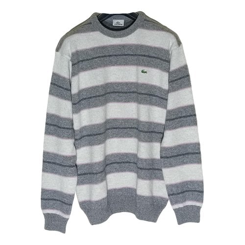 Pre-owned Lacoste Wool Pull In Grey