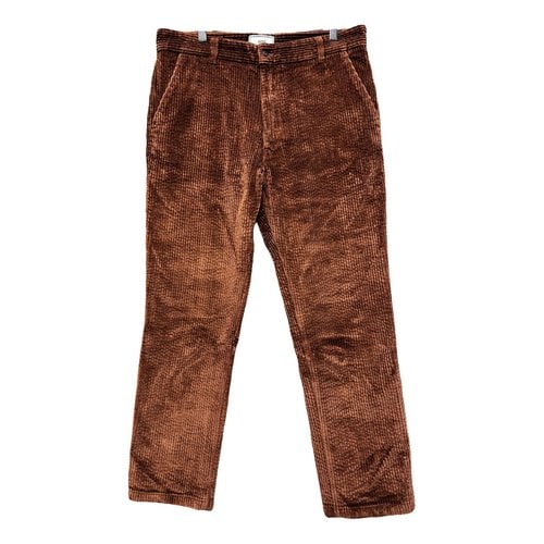 Pre-owned Ami Alexandre Mattiussi Velvet Trousers In Brown