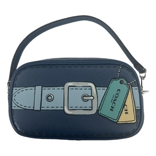 Pre-owned Coach Leather Wallet In Blue