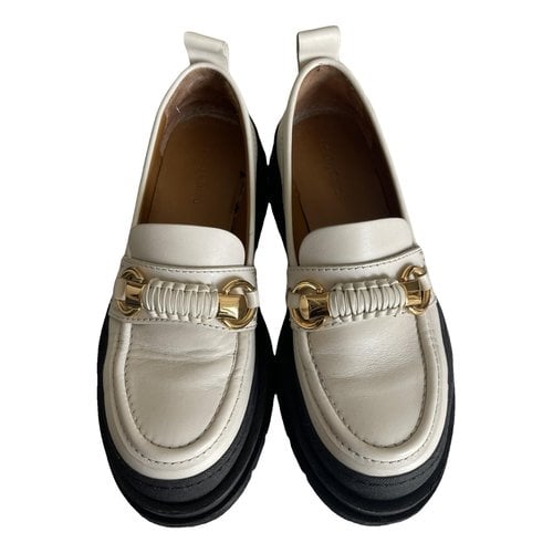 Pre-owned See By Chloé Leather Flats In White