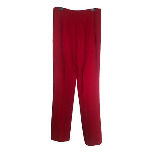 Pre-owned Ermanno Scervino Straight Pants In Red