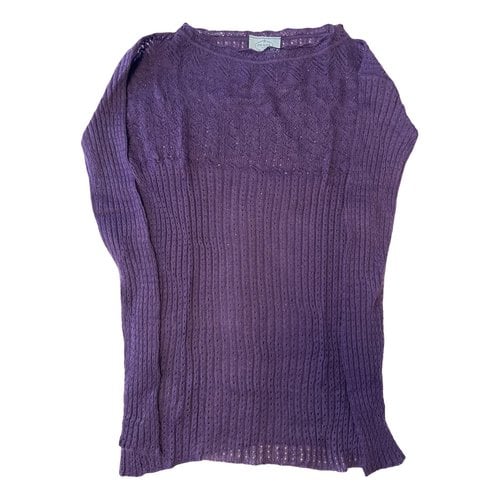 Pre-owned Prada Wool Blouse In Purple