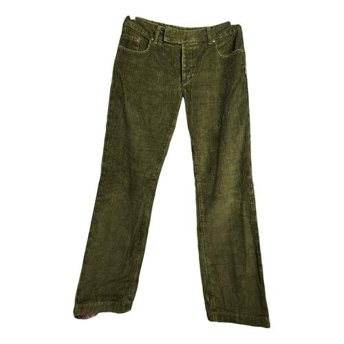 Pre-owned Jean Paul Gaultier Straight Pants In Green