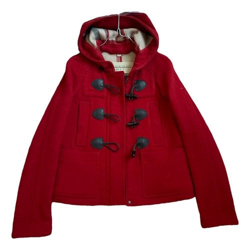 Pre-owned Burberry Wool Dufflecoat In Red